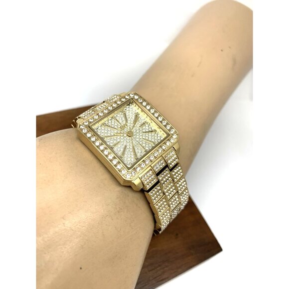 JBW Women's Watch J6386A Cristal Diamond Gold Stainless Steel Swiss Quartz 28mm - Picture 6 of 14